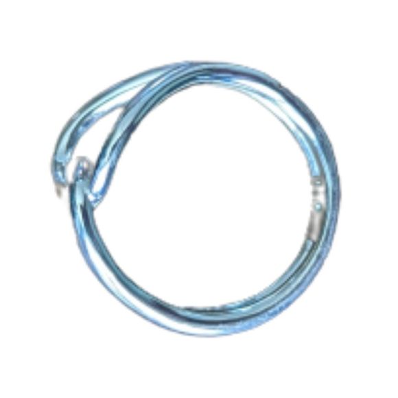 NWOT Sparkle Allure silver over brass crossover band ring - nickel free - Picture 5 of 6